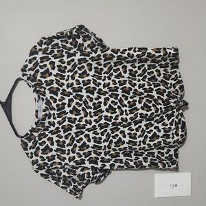 Gaze Cheetah Print Crop Top Size Medium